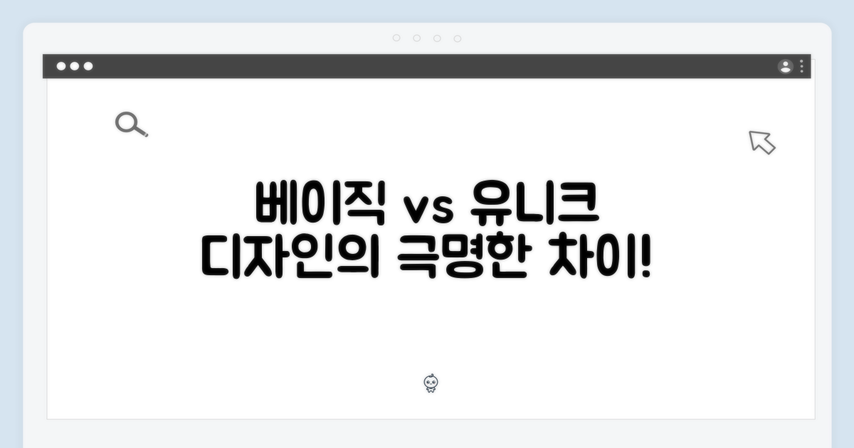 베이직 vs 유니크: 디자인의 차이