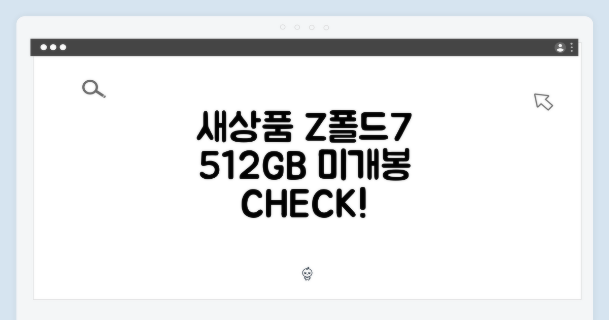 갤럭시 Z폴드7 512GB, 새상품 미개봉 맞을까요?