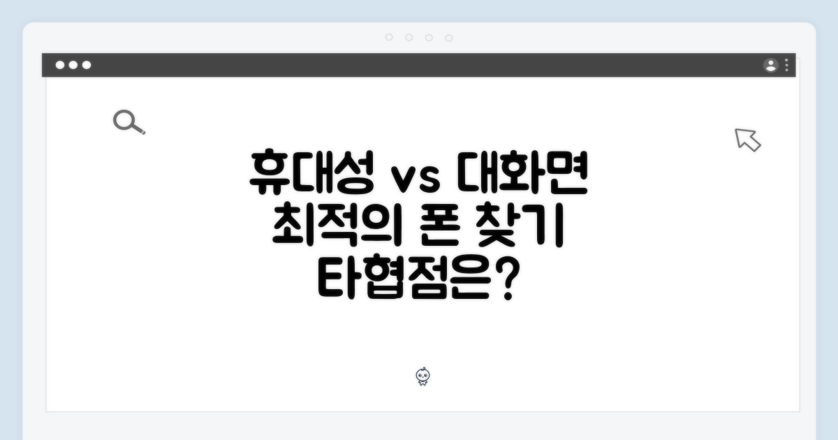 휴대성 vs 대화면, 절충점 찾기