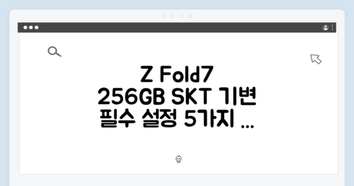 SKT Z Fold7 256GB 기변 완벽 가이드: 5가지 필수 설정