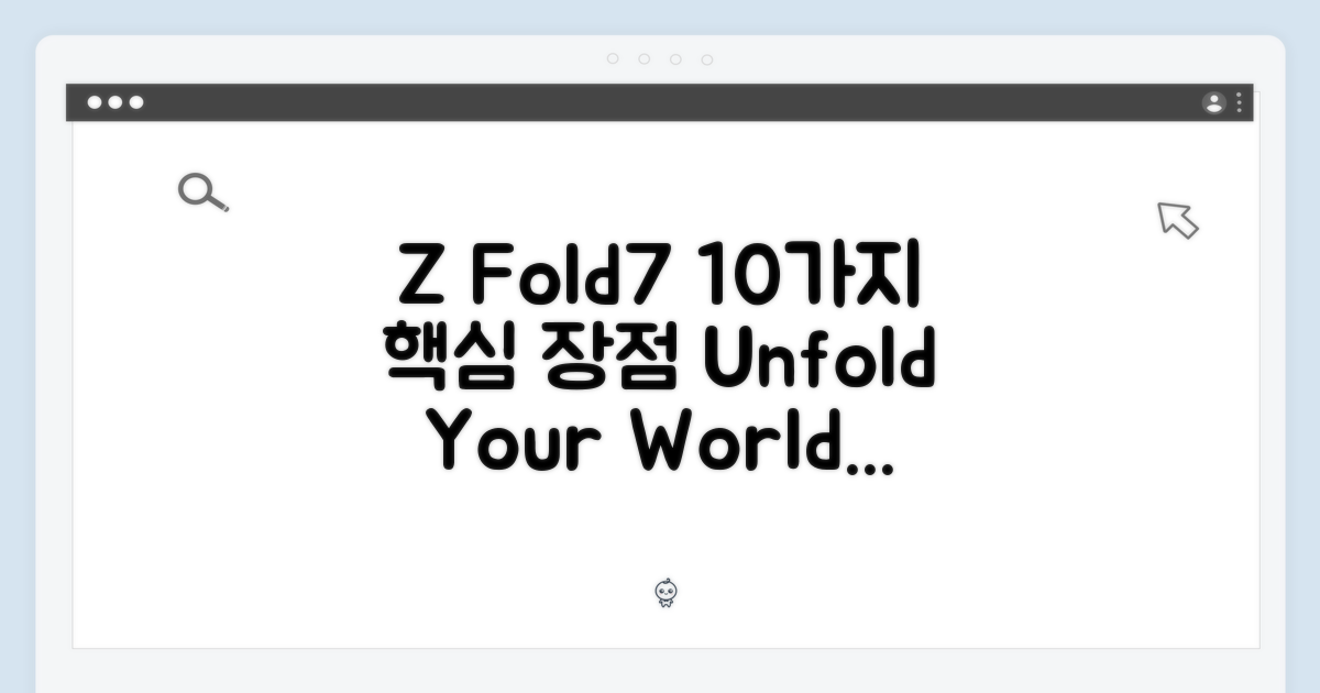 10가지 Z Fold7 장점
