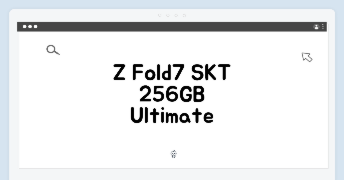 SKT Z Fold7 256GB 기변 완벽 가이드