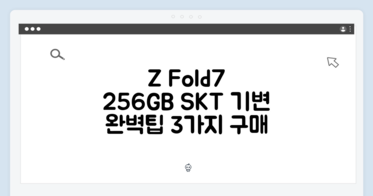 SKT Z Fold7 256GB 기변 완벽 가이드: 3가지 구매 팁
