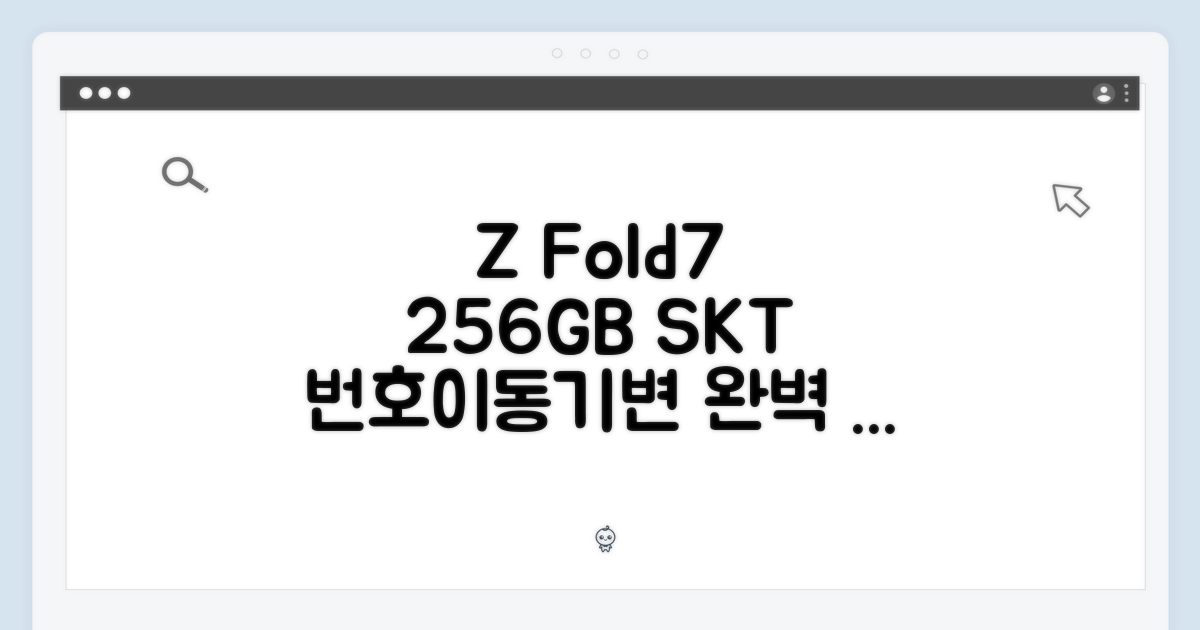 SKT Z Fold7 256GB 기기변경 완벽 가이드
