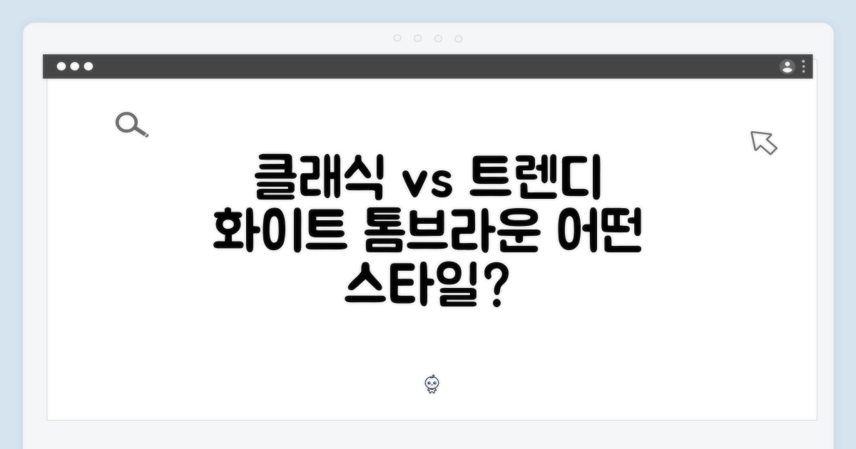 클래식 vs 트렌디: 화이트 톰브라운