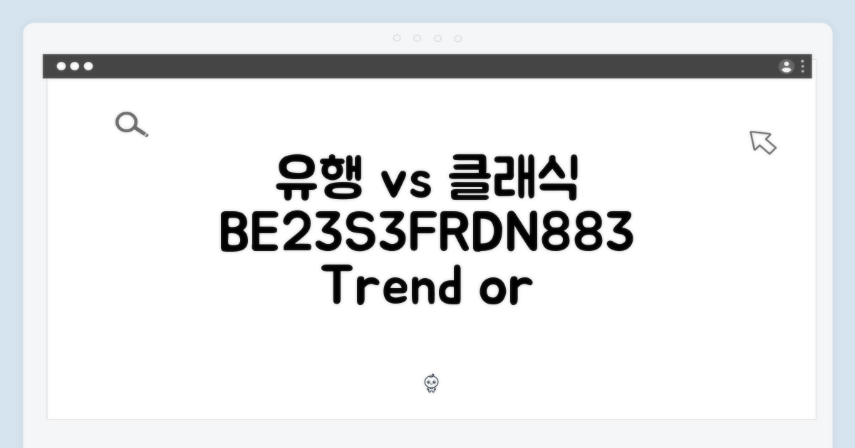 BE23S3FRDN883, 유행 vs 클래식