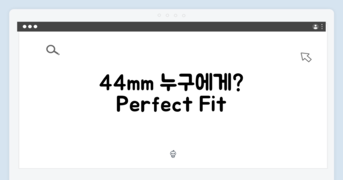 44mm 사이즈, 누구에게 맞을까?