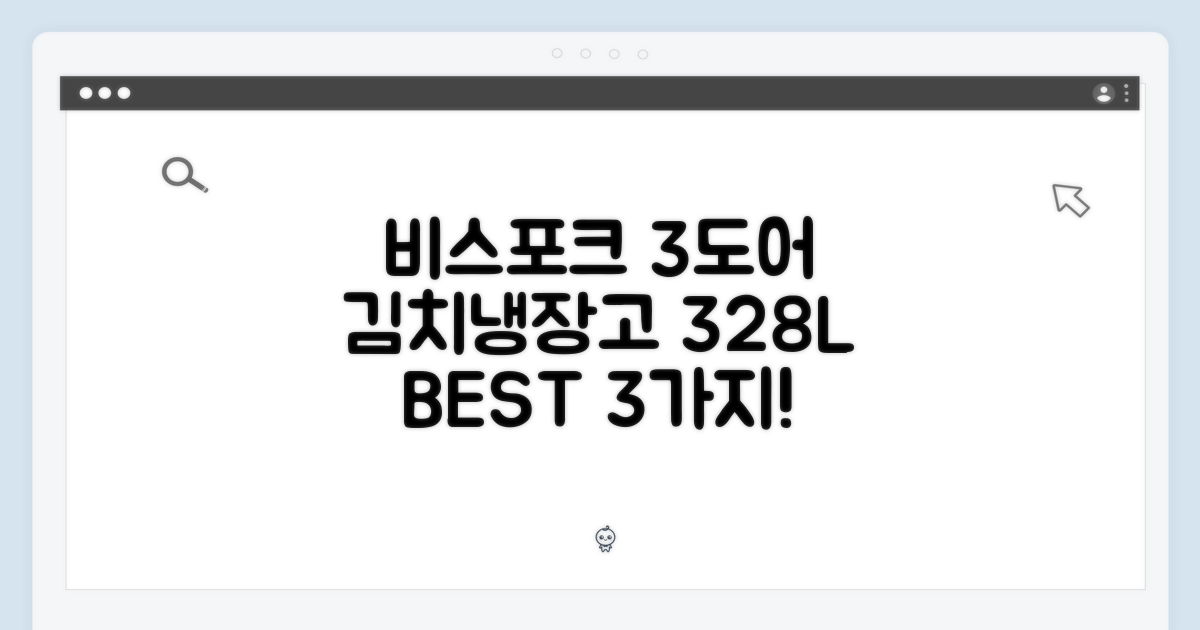 비스포크 328L 김치냉장고, 3도어 장점 3가지