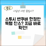 스투시 밴쿠버 한정판, 득템 가능할까요?