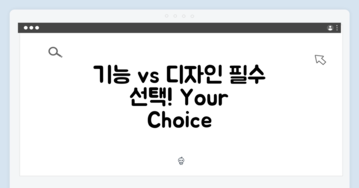 기능 중심 vs 디자인 중심