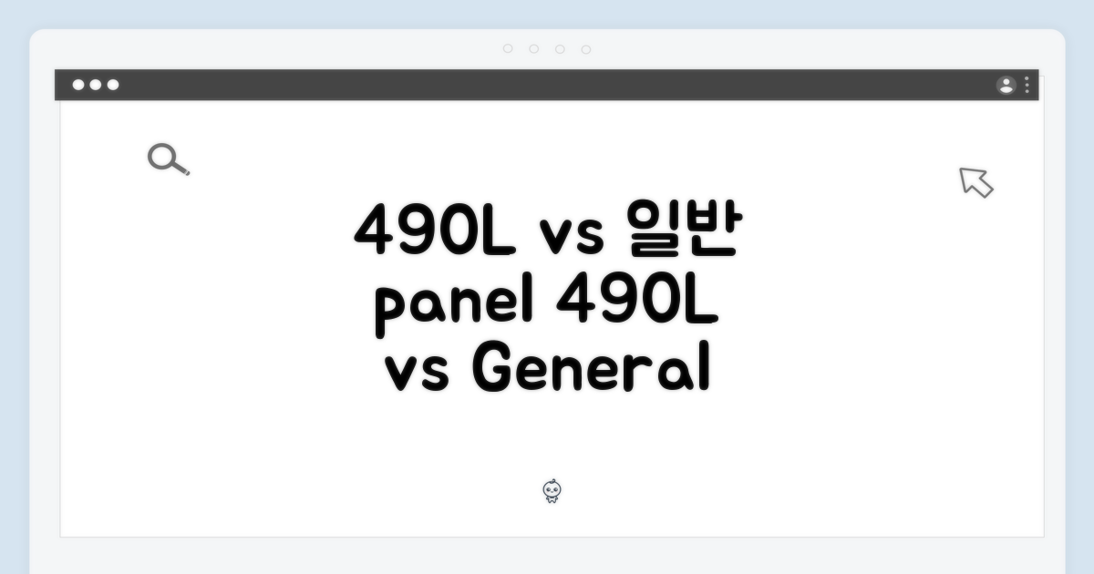 일반 패널 vs 490L 맞춤형