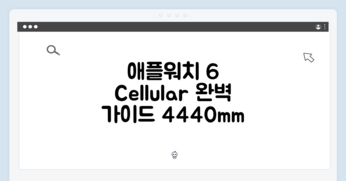 애플워치 6 셀룰러 44mm/40mm 완벽 가이드