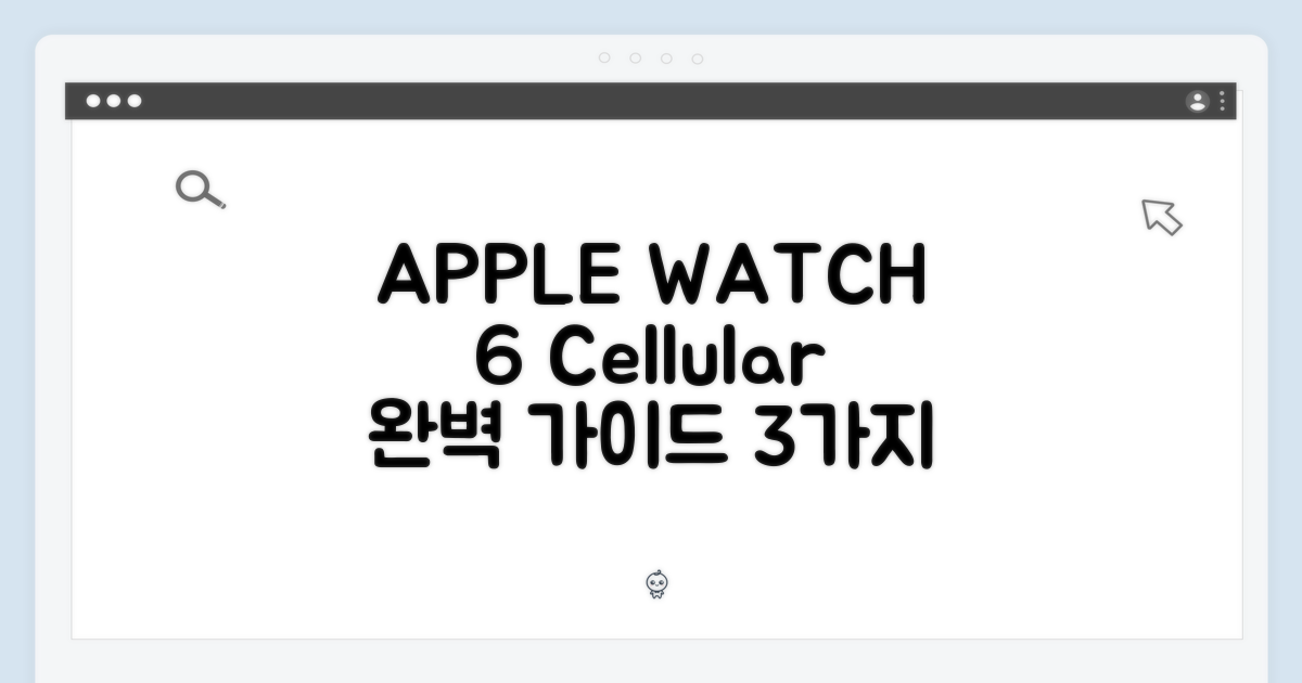 애플워치 6 셀룰러 44mm/40mm 완벽 가이드: 3가지 핵심 기능 분석
