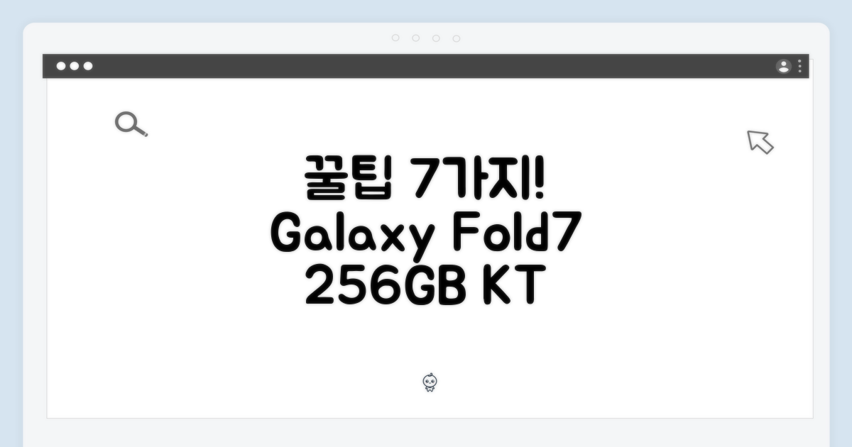 갤럭시폴드7 256GB KT번호이동: 7가지 꿀팁!