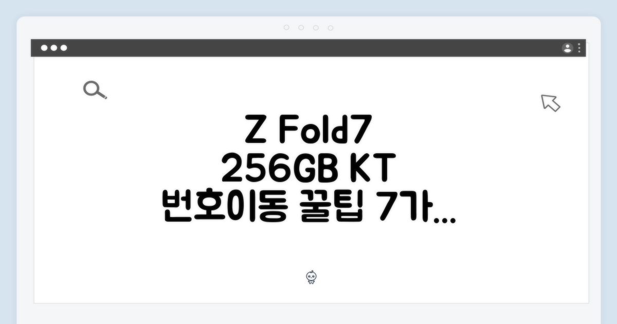 갤럭시 Z 폴드7 256GB KT 번호이동: 7가지 꿀팁!