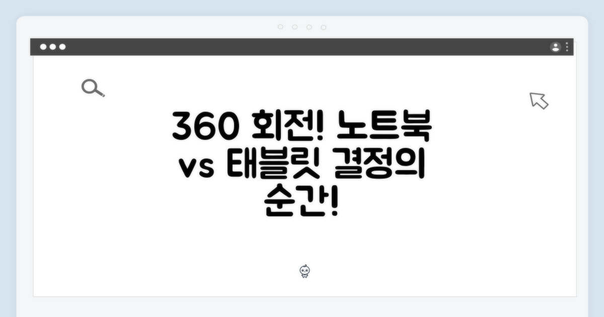 360도 회전: 노트북 vs 태블릿