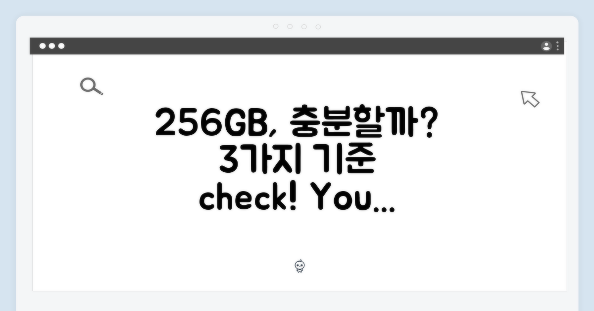 256GB 충분할까? 3가지 기준