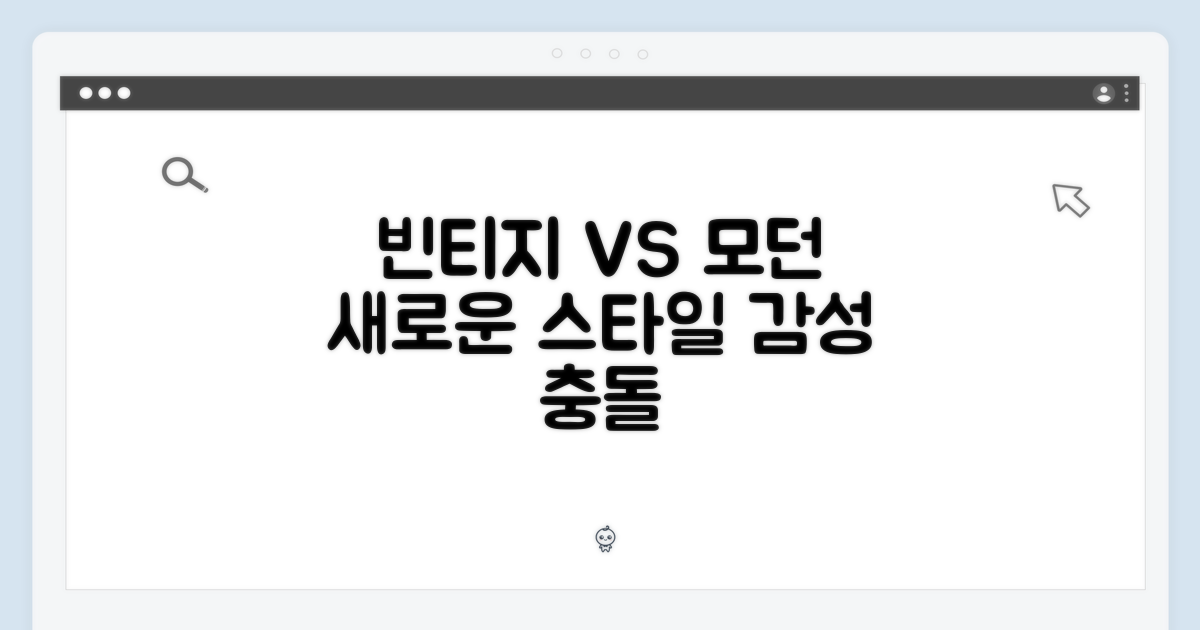 빈티지 감성 vs 현대 스타일