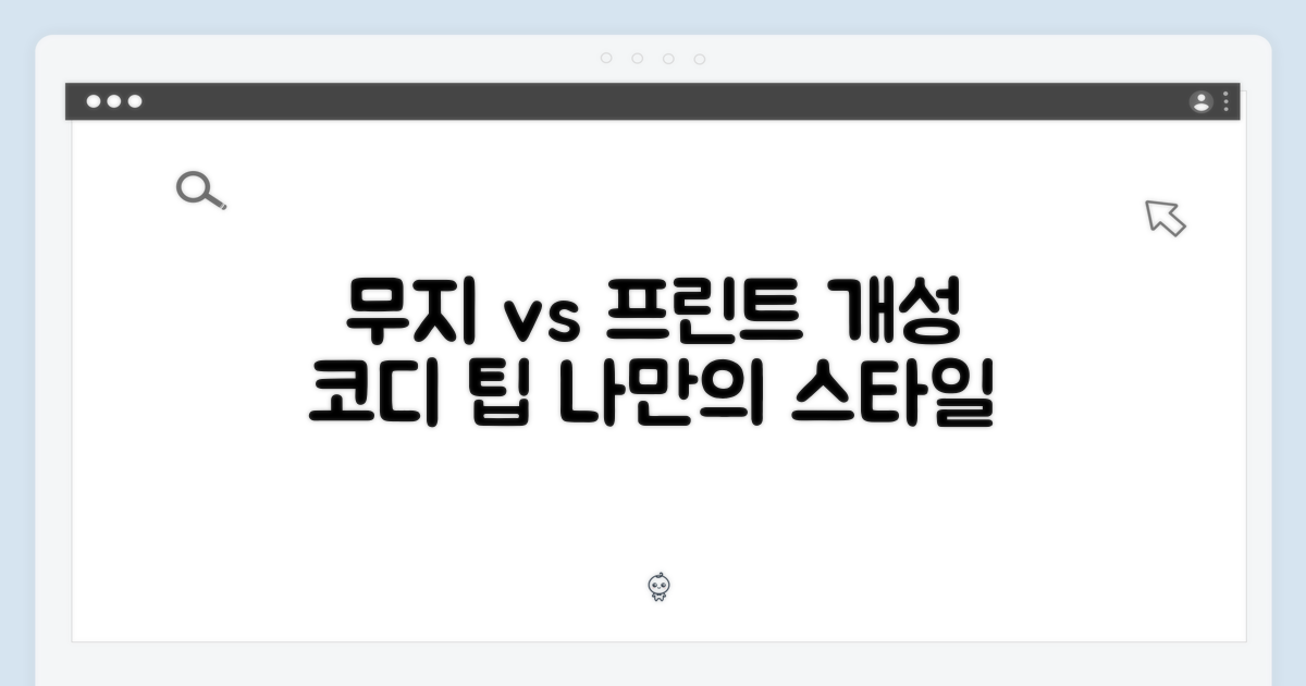 무지 vs 프린트: 개성 살리는 코디 팁