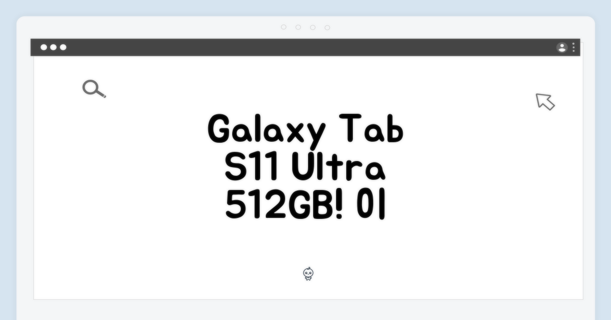 갤럭시탭 S11 Ultra 512GB, 이렇게 활용해보세요!