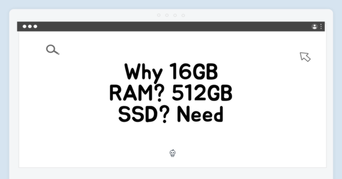16GB RAM, 512GB SSD, 왜 필요해?