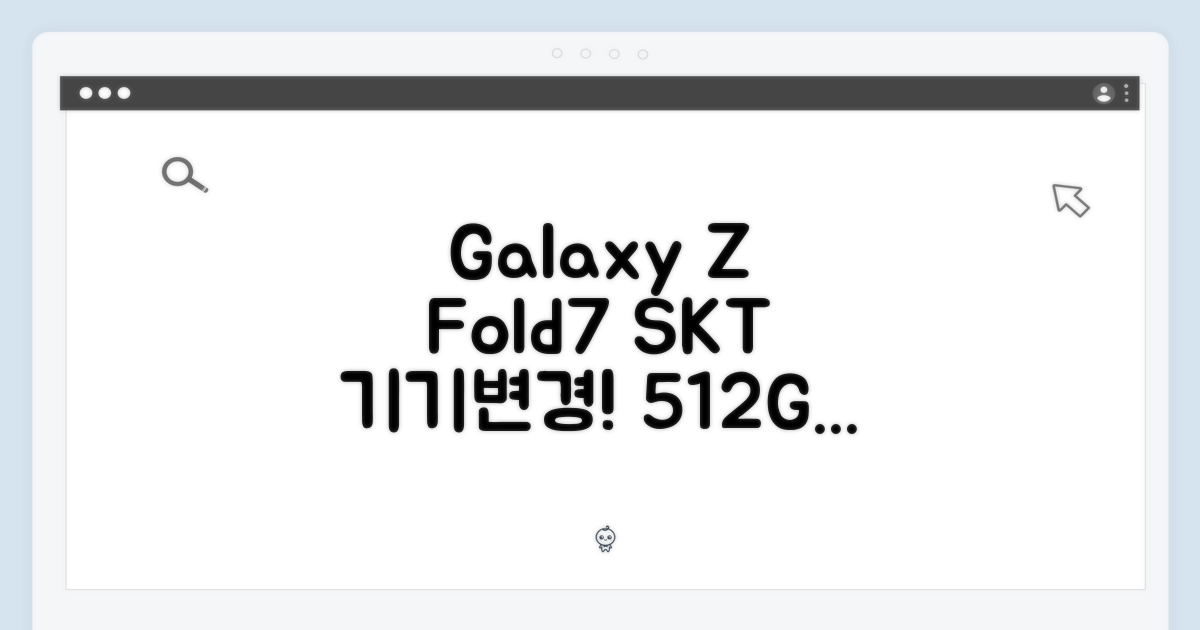 SKT 기기변경! 갤럭시Z폴드7 512GB, 놀라운 선택