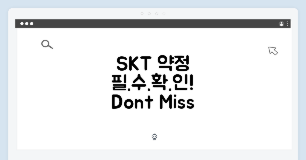 SKT 약정, 꼼꼼히 확인!