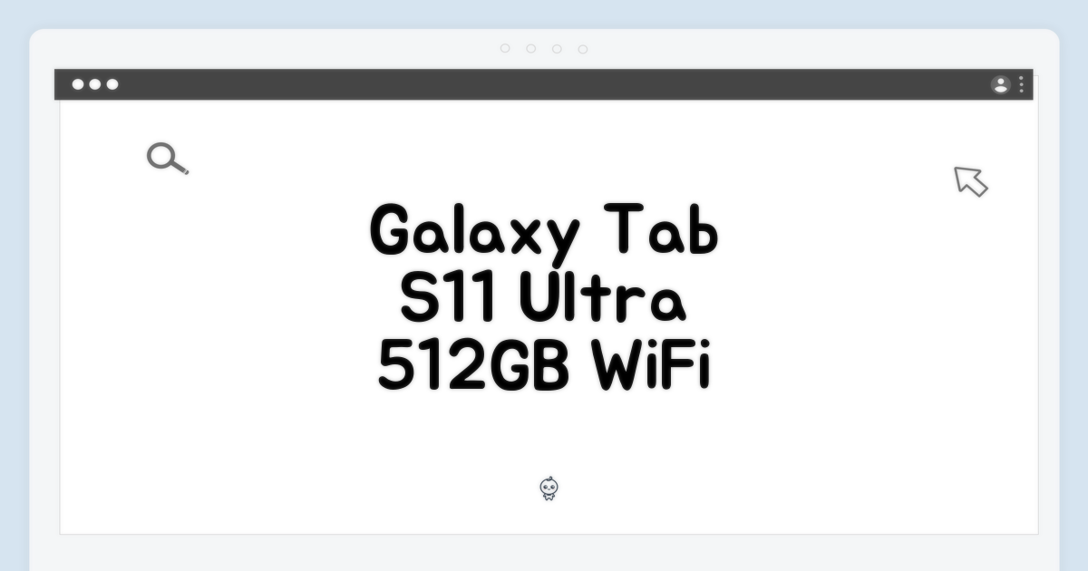 갤럭시탭 S11 울트라 WiFi 512GB 완벽 가이드