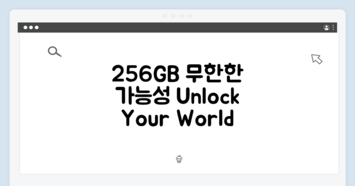 256GB, 무한한 가능성
