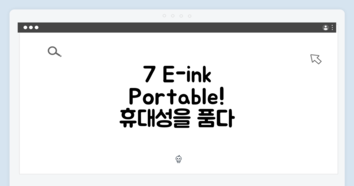7인치 E-ink, 휴대성을 품다