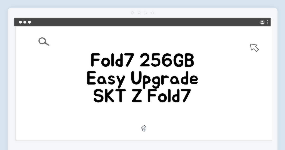 SKT Z Fold7 256GB 변경 가이드