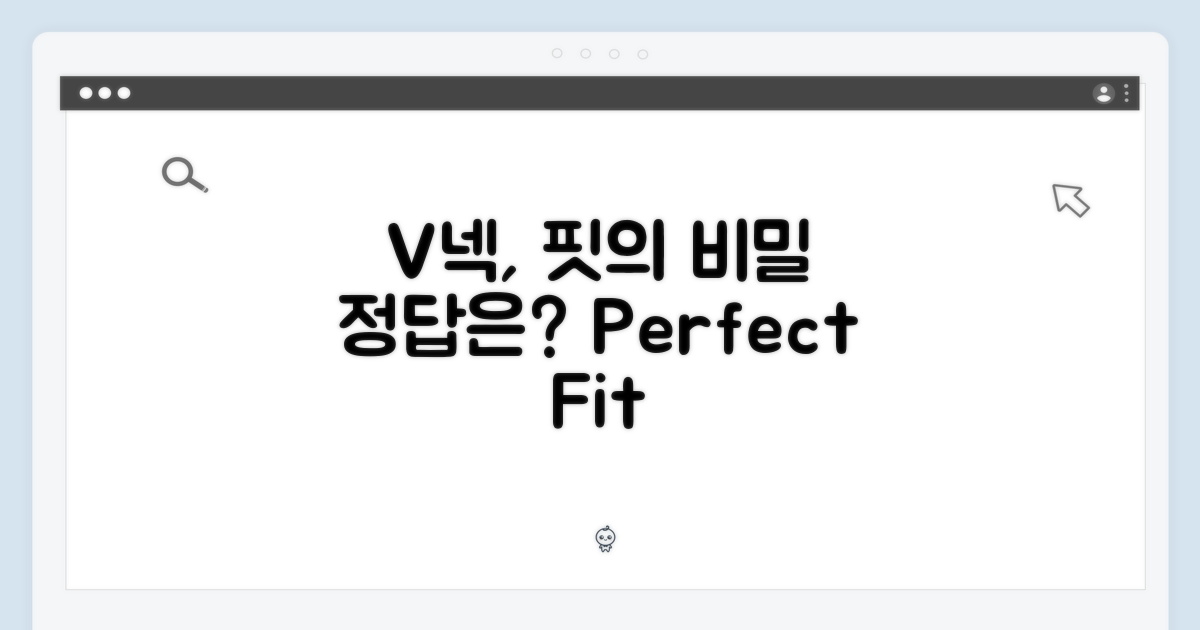 완벽한 핏, V넥이 결정할까?