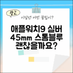 애플워치 9 실버 45mm, 스톰 블루 밴드, 괜찮을까요?