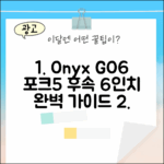 오닉스 북스 GO6: 포크5 후속 6인치 전자책 완벽 가이드