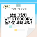 삼성 그랑데 WF16T6000KW, 놀라운 세탁의 시작!
