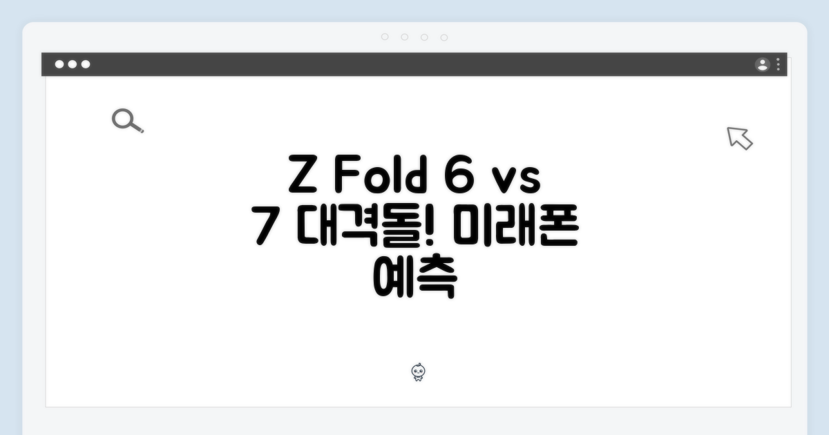 Z 폴드6 vs Z 폴드7 예상