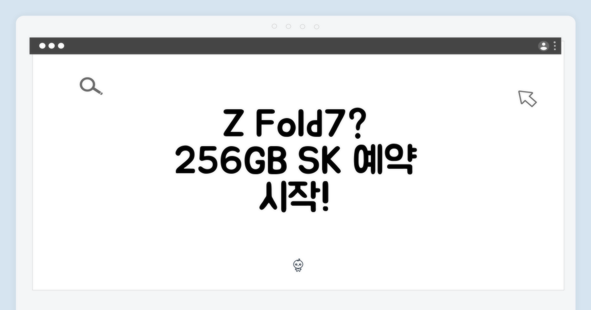 갤럭시 Z폴드7 256GB SK 번호이동/기기변경, Z Fold7 될까?