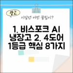 비스포크 AI 하이브리드 4도어 1등급 냉장고 8가지 핵심 기능