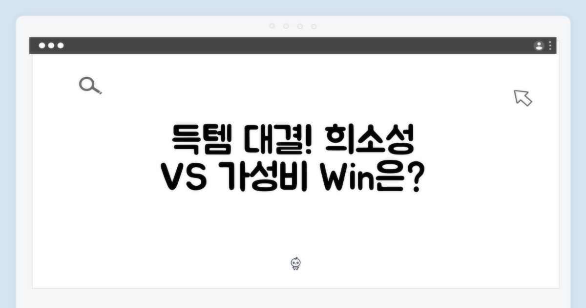 득템, 희소성 vs 가성비