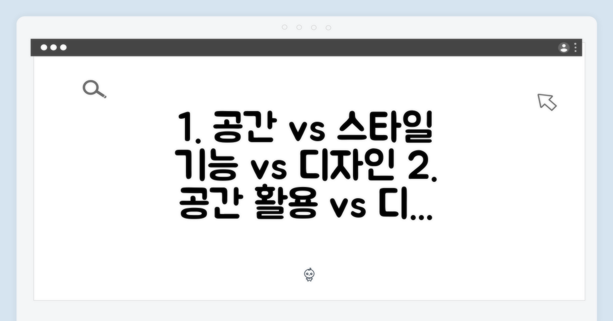 공간 활용 vs 심미성