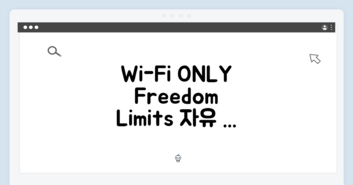 WiFi 전용: 자유와 제약