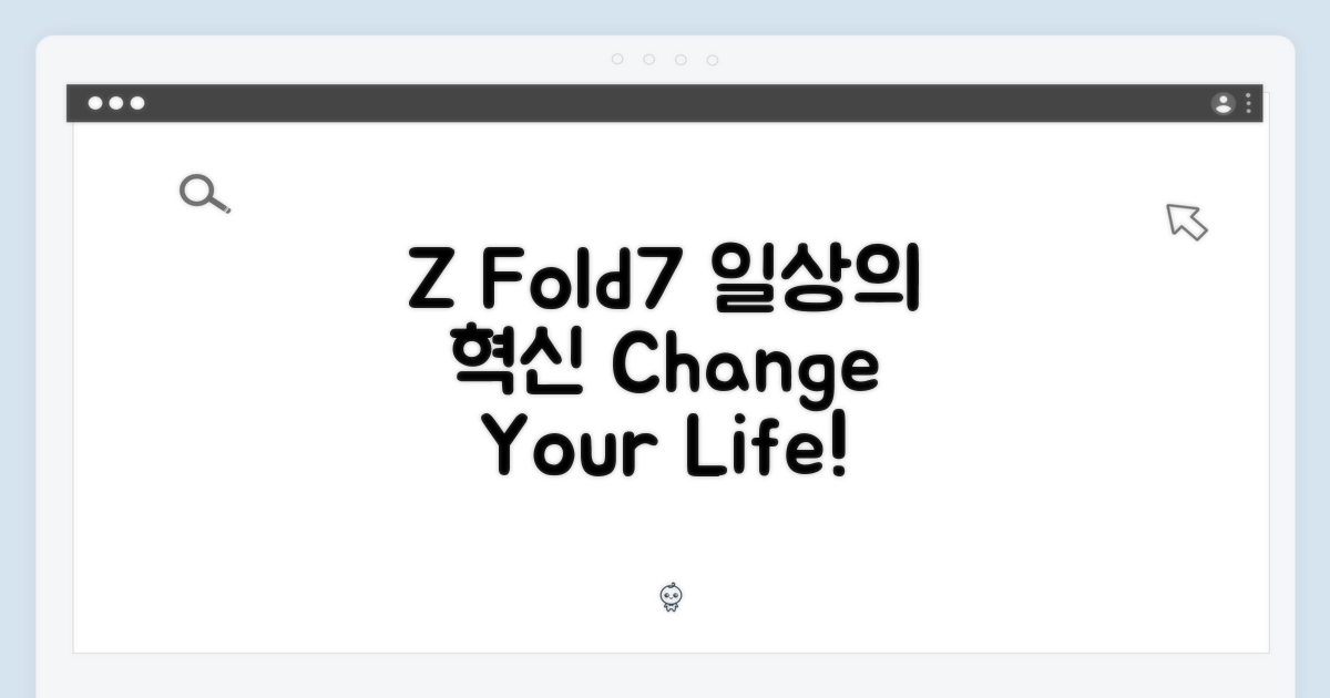 Z Fold7, 당신의 일상을 바꾸다