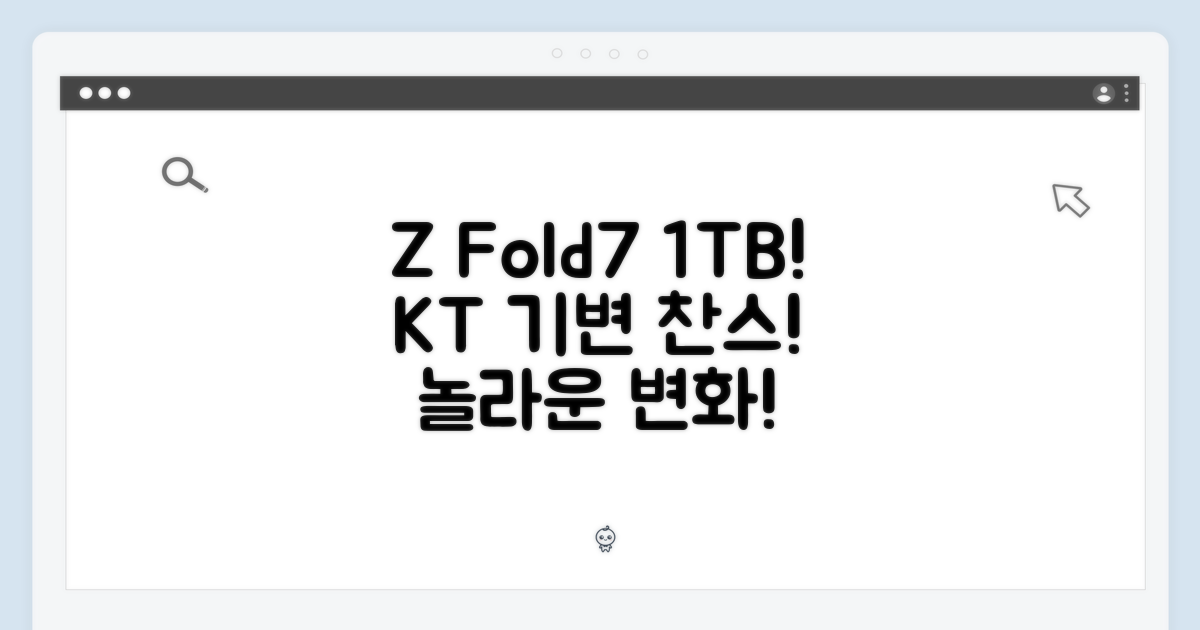 KT 기변, Z Fold7 1TB! 놀라운 변화!