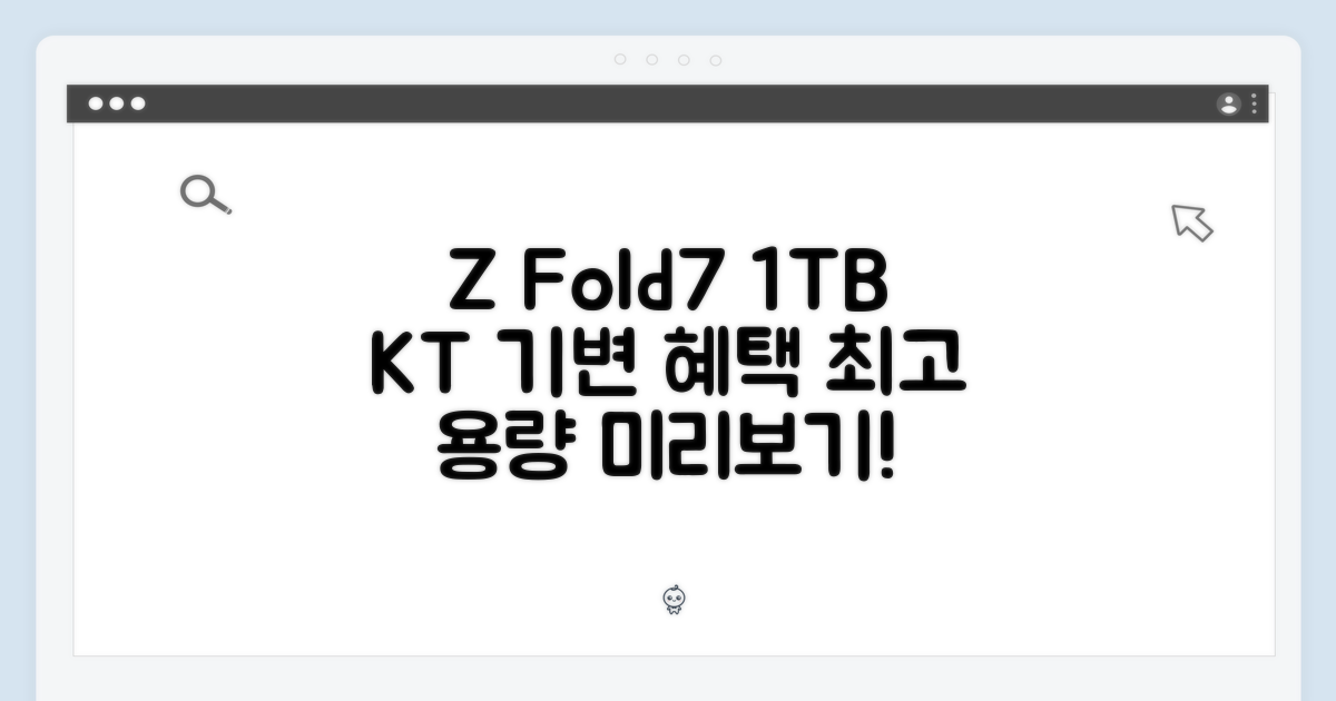 KT 기변, Z Fold7 1TB 장점 미리보기