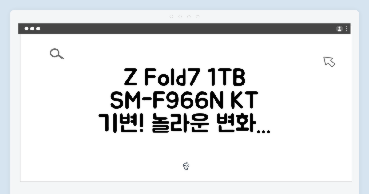 KT 기변, Z Fold7 1TB SM-F966N! 놀라운 변화!
