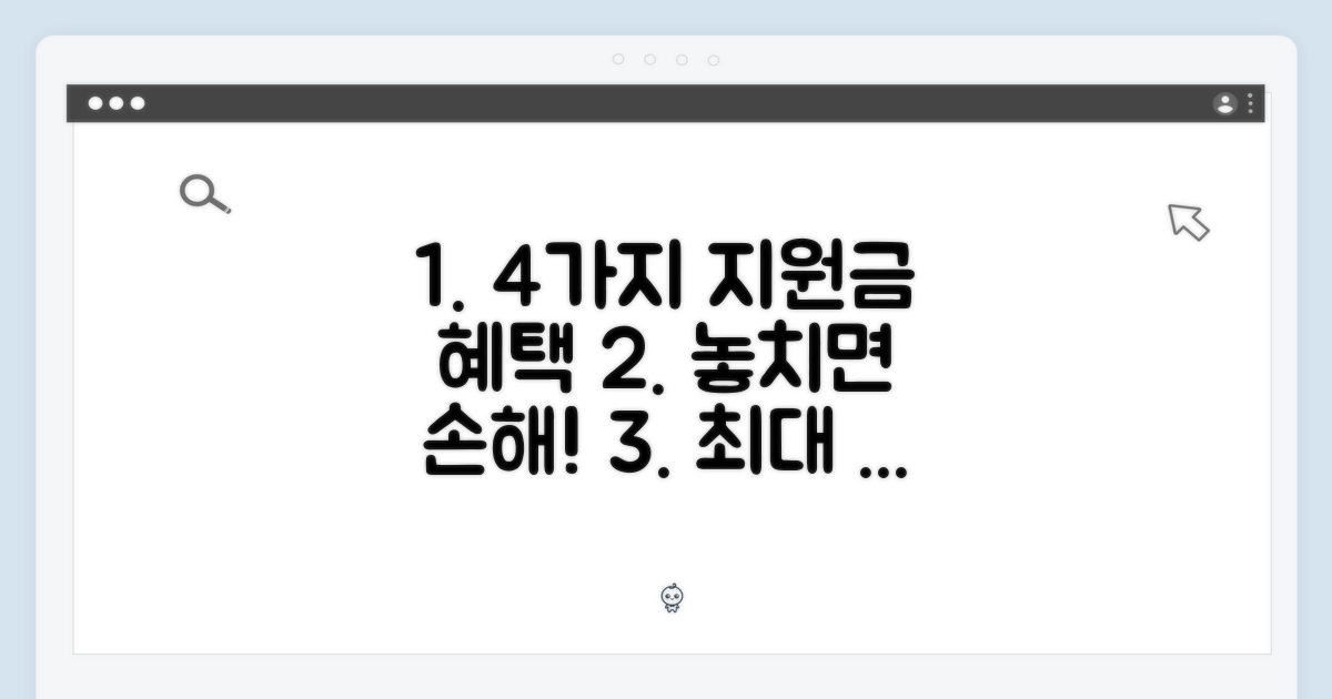 4가지 지원금 혜택