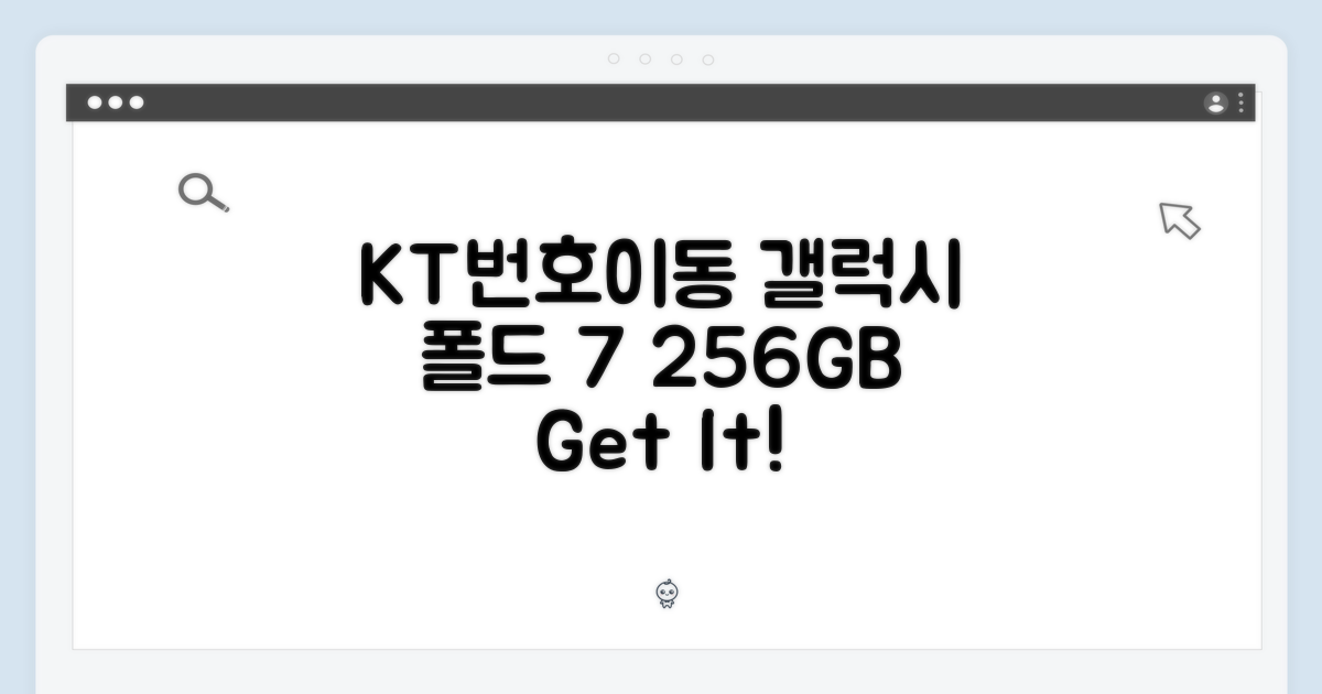 KT번호이동 삼성 갤럭시폴드7 256GB, 누구나 쉽게!
