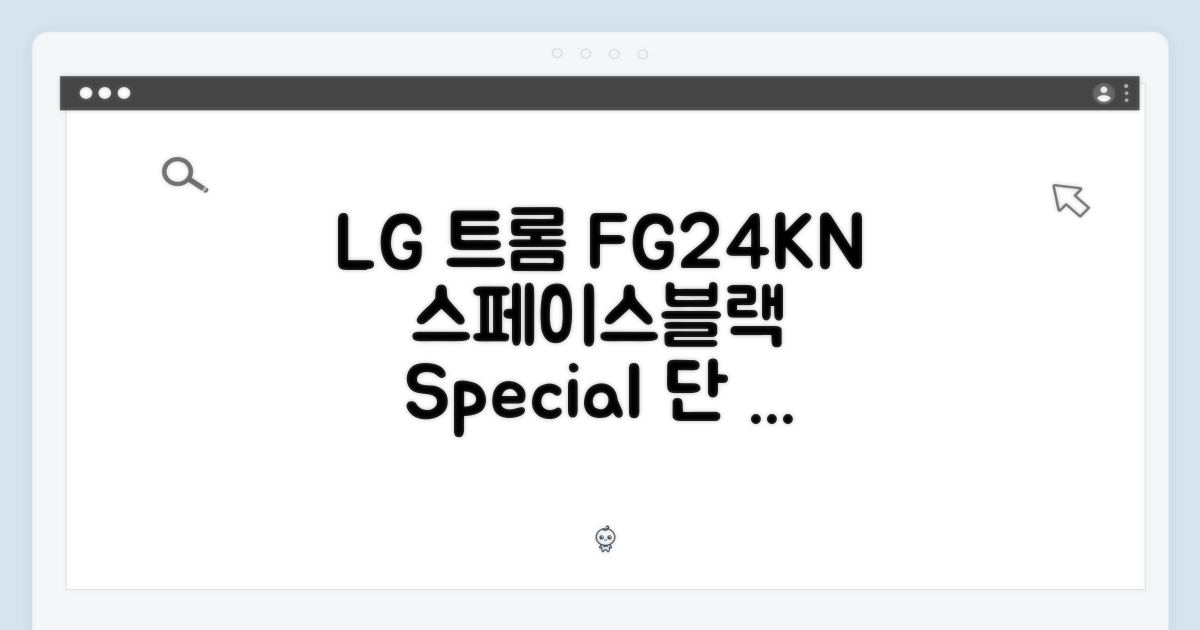 LG 트롬 FG24KN 스페이스블랙, 1가지 특별한 장점