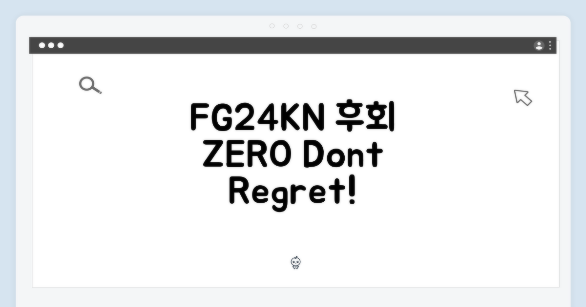 FG24KN, 후회 없는 선택