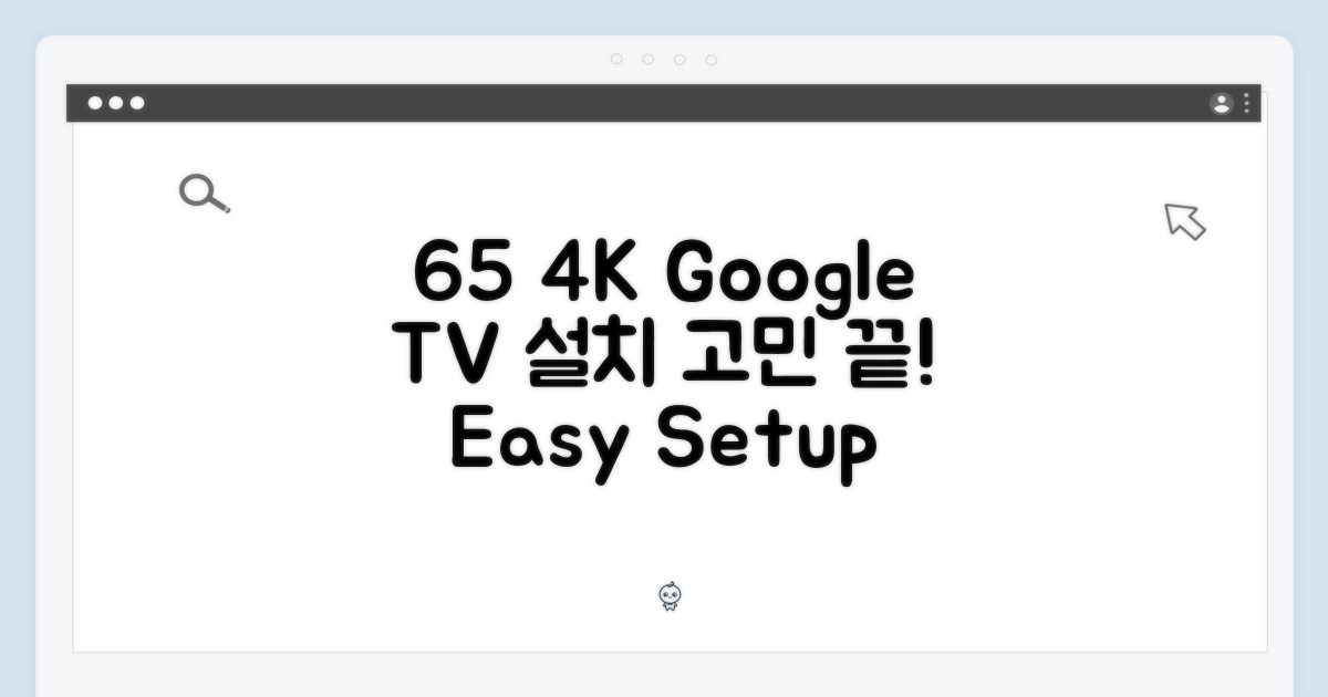 65인치 4K 구글TV, 설치 걱정 끝